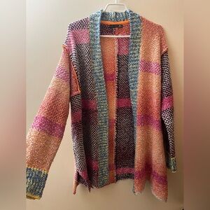 Black Tape Multicolor Plaid Cardigan